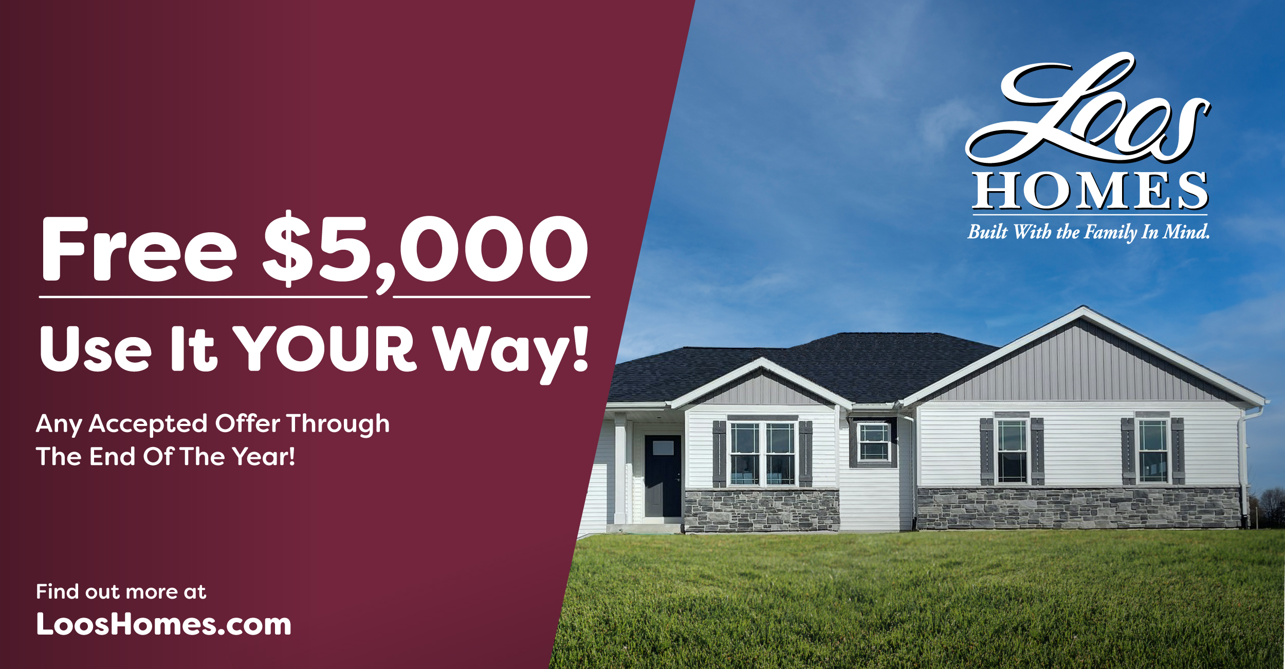 New Homes, Lower Rates - Loos Custom Homes, Wisconsin